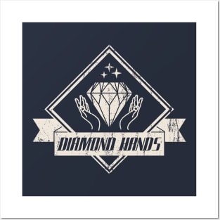 Diamond Hands Stonk Market GME Distressed Posters and Art